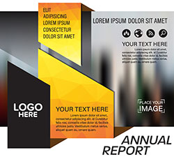 9套矢量的黄色宣传册版式设计模板：Yellow Brochure Layout Design Templates